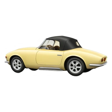 Light yellow vintage sports car sticker