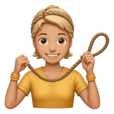 emoji person pulling a rope sticker