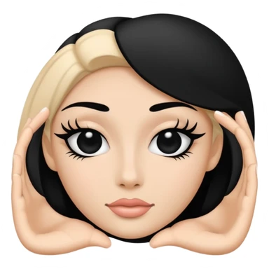 Símbolo estética e cosmética preto sticker