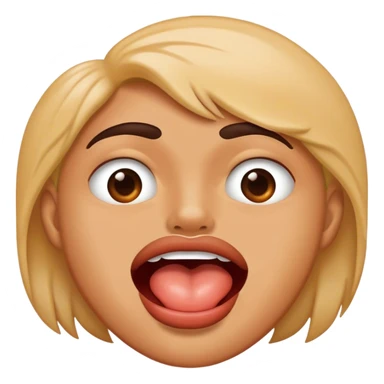 Emoji biting lip ￼ sticker