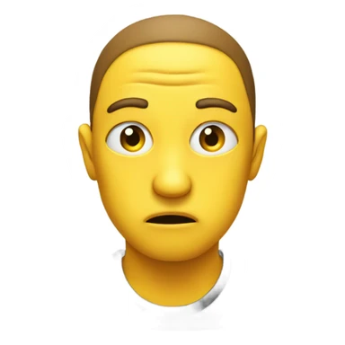 yellow emoji face JUST FACE. the circle face. of both eyes looking to the left like your annoyed  sticker