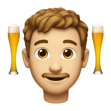 bon nome avec une bière sticker