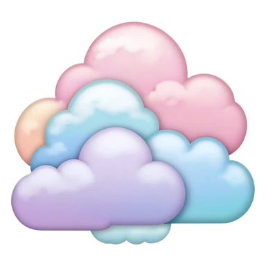 Pastel clouds sticker