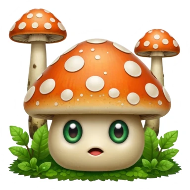 mushrooms with eyes sticker