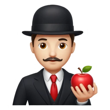 homme de magritte  sticker