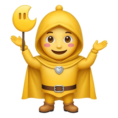 Emoji wearing a costume ￼ sticker