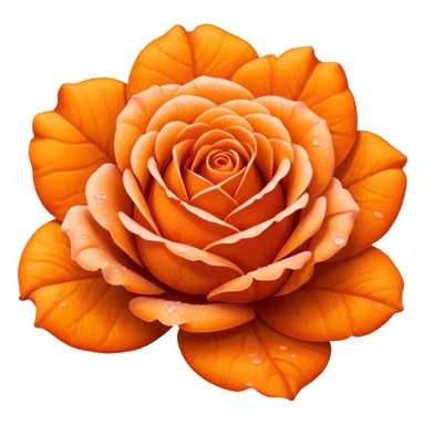 Orange winter rose  sticker
