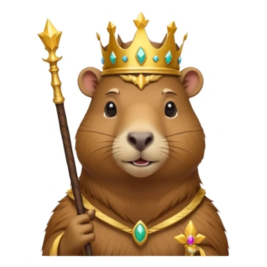 A l Queen Capybara with a wand sticker