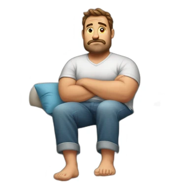 Heavyset lazy husband sticker