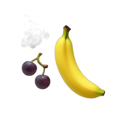 banana with 2 grapes sticker