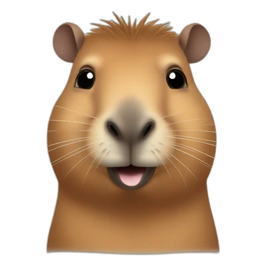 Capybara with heart eyes sticker