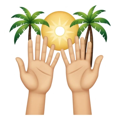 palms touching clap another's hand
 sticker