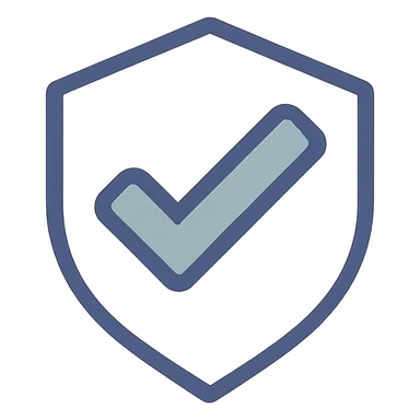 WhatsApp verified icon, shield shape with green and white checkmark, clean and simple sticker