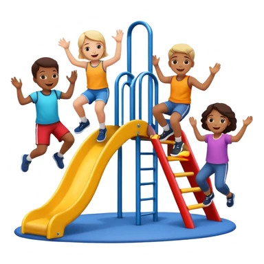 Kinderspielsplatz mit spielenden Kinder sticker