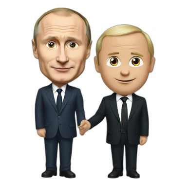 Vladimir Putin and macron sticker