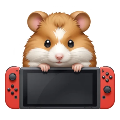hamster playing Nintendo switch sticker