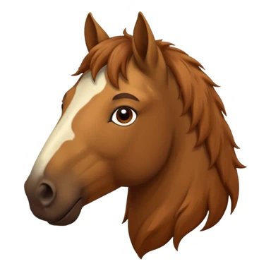 horse with beard and mustache sticker