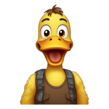 Don't hug me I'm scared duck sticker