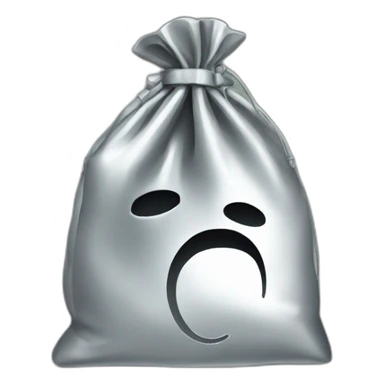 Thief Emoji Silver bag dollars sticker