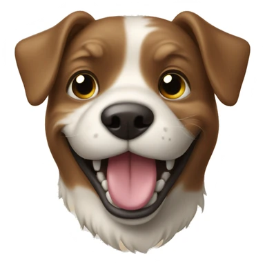 A dog with plaque on the teeths sticker