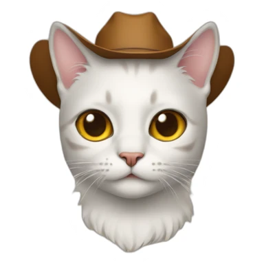 cat with cowboy boots sticker