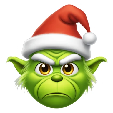 Grinch with Santa hat sticker