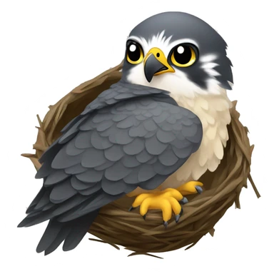 peregrine falcons in nest sticker