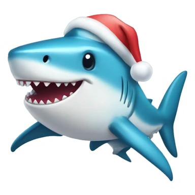 Cute Christmas Shark  sticker