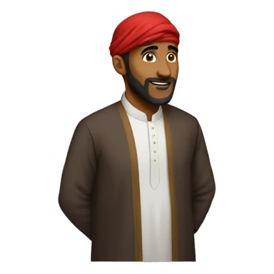 red qamis saoudian sticker