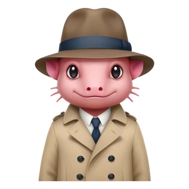 detective axolotl sticker