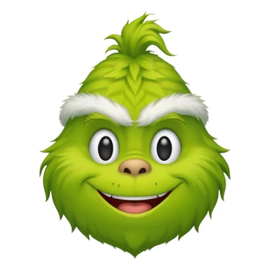 Create a Grinch emoji for a teams chat but make it more original style to the movie sticker