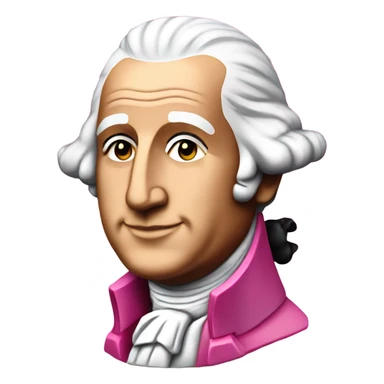 Pink ombre statue of George Washington with glitter  sticker