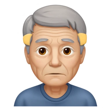 tired looking 65 year old man sticker