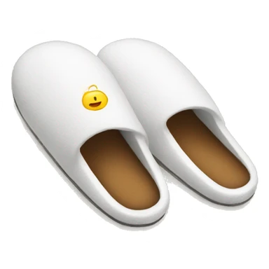 hotel white slippers sticker