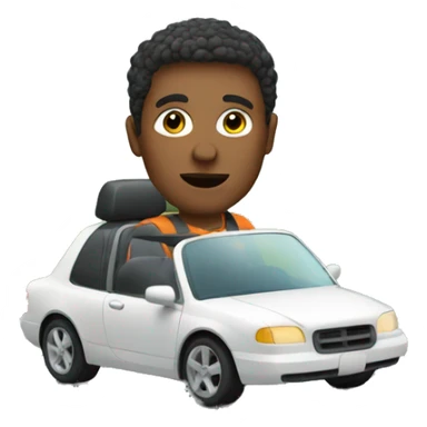 driving a car in the city  sticker