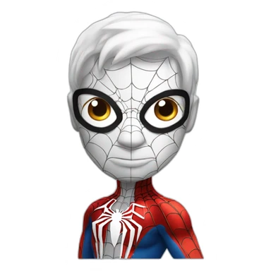 White Spiderman sticker