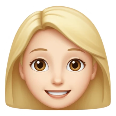 Straight smiling face with eyes looking up sticker