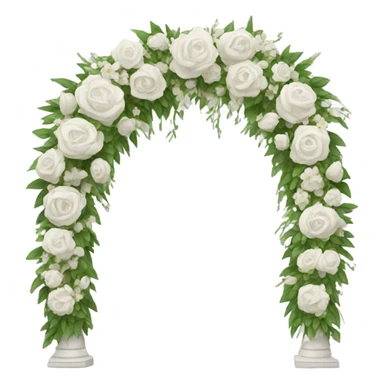 Wedding arch with white flowers  sticker