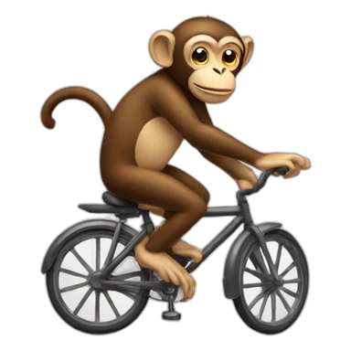 Monkey on bike sticker