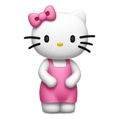 hello kitty shrugging sticker