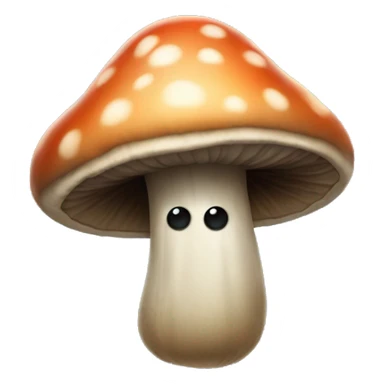 spooky mushroom with eyes sticker
