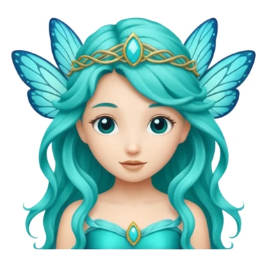 turquoise fairy sticker