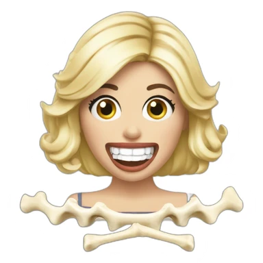 holly willoughby eating bones sticker