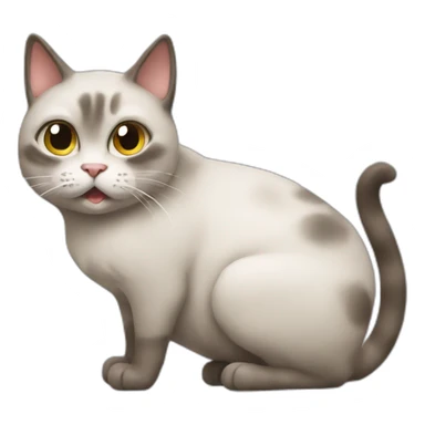 Farting cat sticker