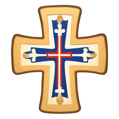 Orthodox cross with Serbian colours sticker