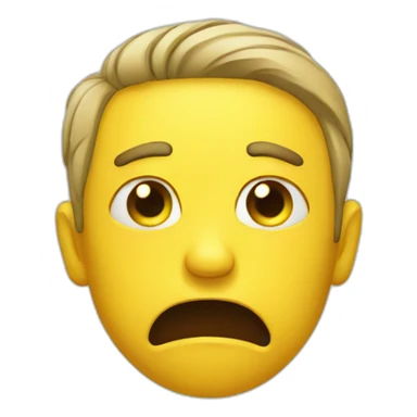 nauseated face emoji in yellow sticker