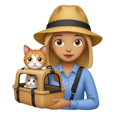 Walker witj cat in carrier, Pet Walkers. sticker