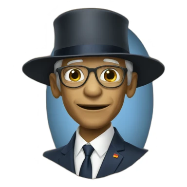 Lizard French president sticker