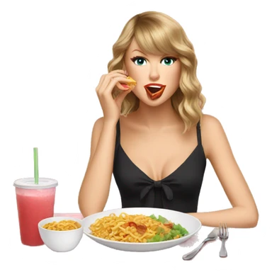 taylor swift eating lunch sticker