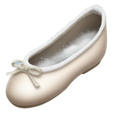 Ballet slippers in snow dirt sticker